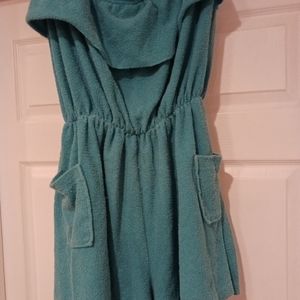 Women's Terry towel cover up. 2X Teal runs small fits like XL